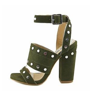 Steve Madden Womens Jansen Leather Open Toe Casual